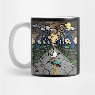 watercolor goose skateboard time Mug